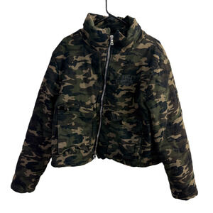 Section Eight Bomber Jacket Medium Multi Camo Full Zip Outdoors Graphic Ski Mask